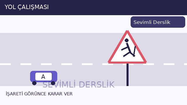 Yol çalışması uyarısı sorusunun görseli
