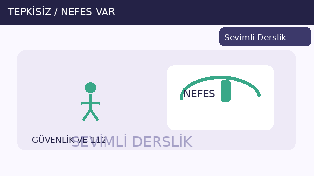 Nefes alan tepkisiz kişi sorusunun görseli
