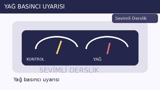 Yağ basıncı uyarısı sorusunun görseli