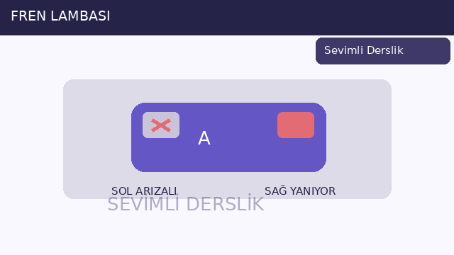 Fren lambası kontrolü sorusunun görseli