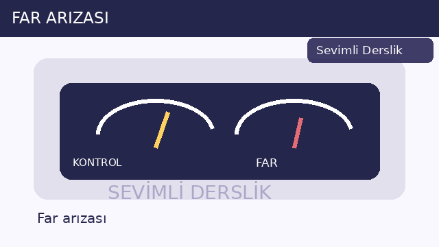 Far arızası sorusunun görseli