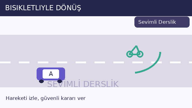 Bisikletliyle dönüş sorusunun görseli