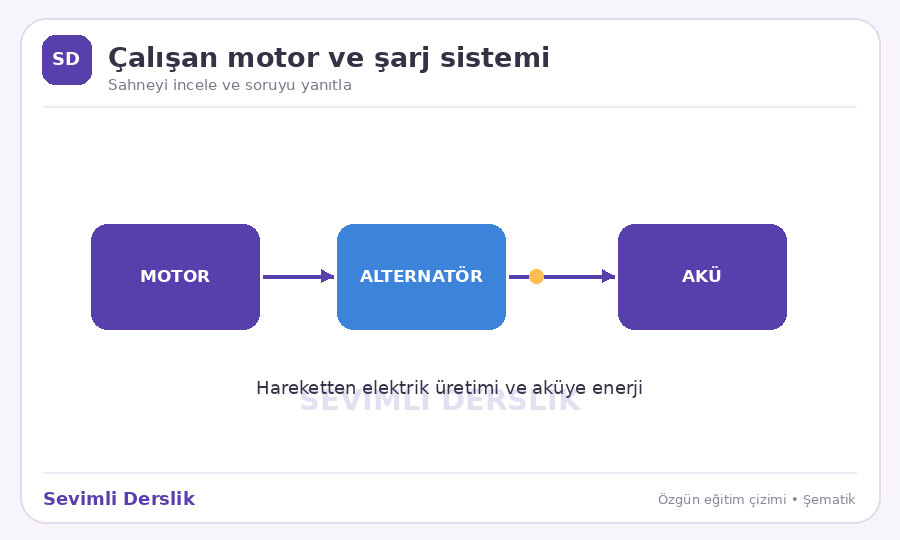 Alternatörün enerji aktarımı sorusunun görseli