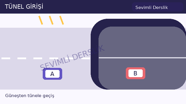 Tünel girişinde görüş sorusunun görseli