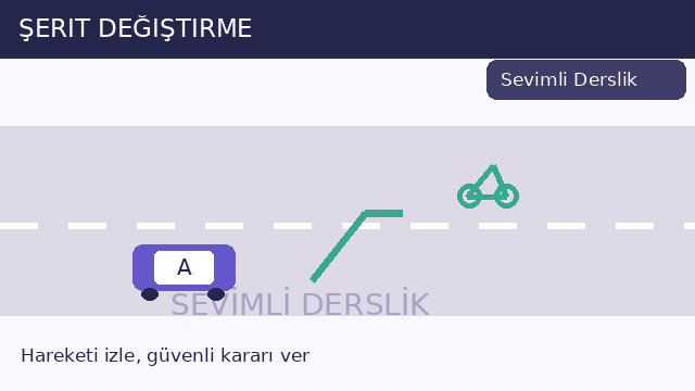 Şerit değiştirme sorusunun görseli