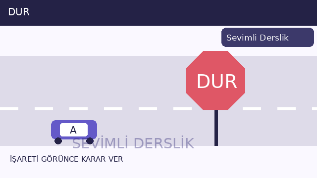 Dur levhası sorusunun görseli