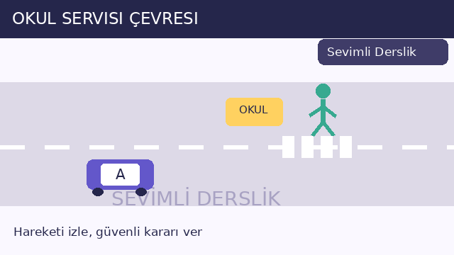 Okul servisi çevresi sorusunun görseli