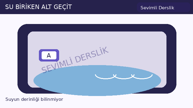 Alt geçitte su sorusunun görseli