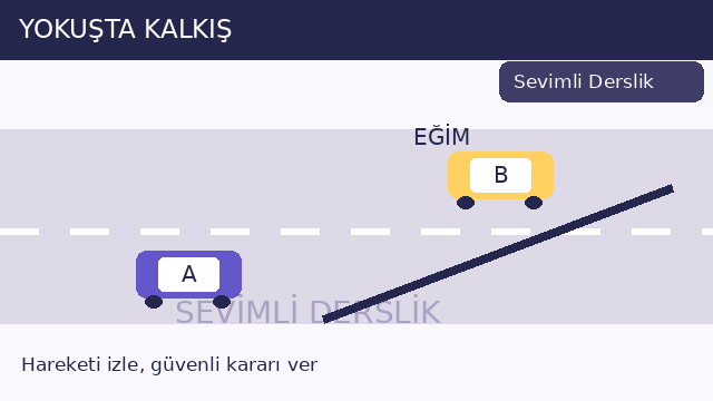 Yokuşta kalkış sorusunun görseli