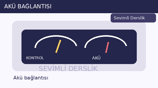 Akü bağlantısı sorusunun görseli