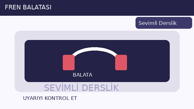 Fren balatası uyarısı sorusunun görseli