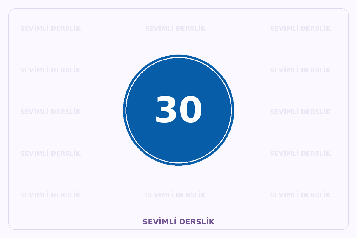 Sevimli Derslik filigranlı trafik işareti görseli. Tek işaret ve varsa araç bilgisi gösterilmiştir.
