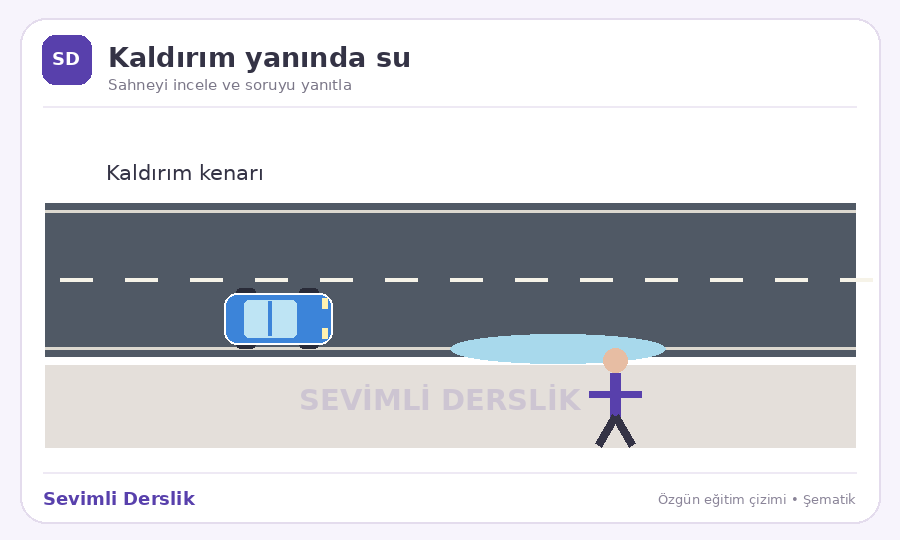 Yayaya su sıçratmama sorusunun görseli