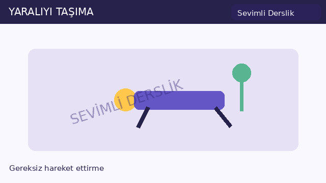 Yaralıyı gereksiz taşıma sorusunun görseli
