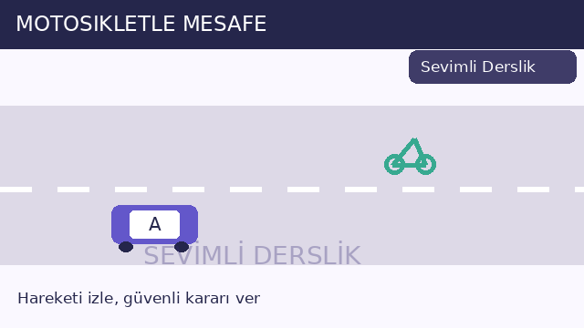 Motosikletle mesafe sorusunun görseli