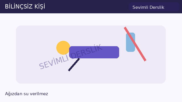 Bilinçsiz kişiye su sorusunun görseli