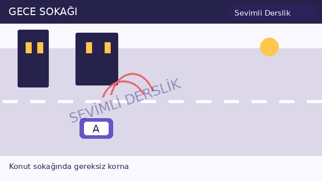Gece korna sorusunun görseli