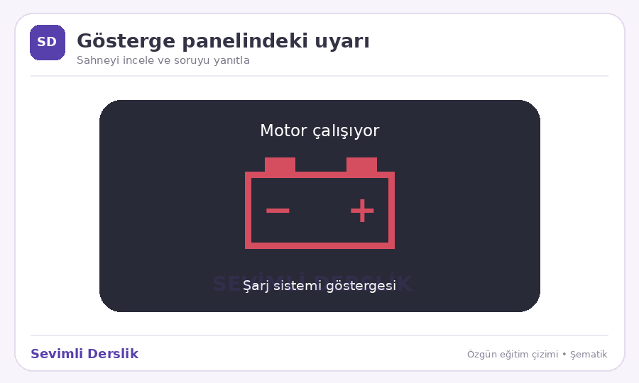 Şarj sistemi ikazı sorusunun görseli