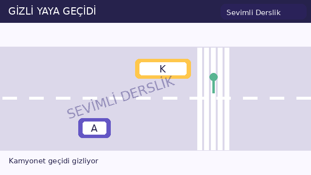 Görüşü kapanan yaya geçidi sorusunun görseli