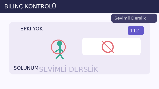 Bilinç kontrolü sorusunun görseli